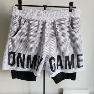 White Mesh  Shorts
